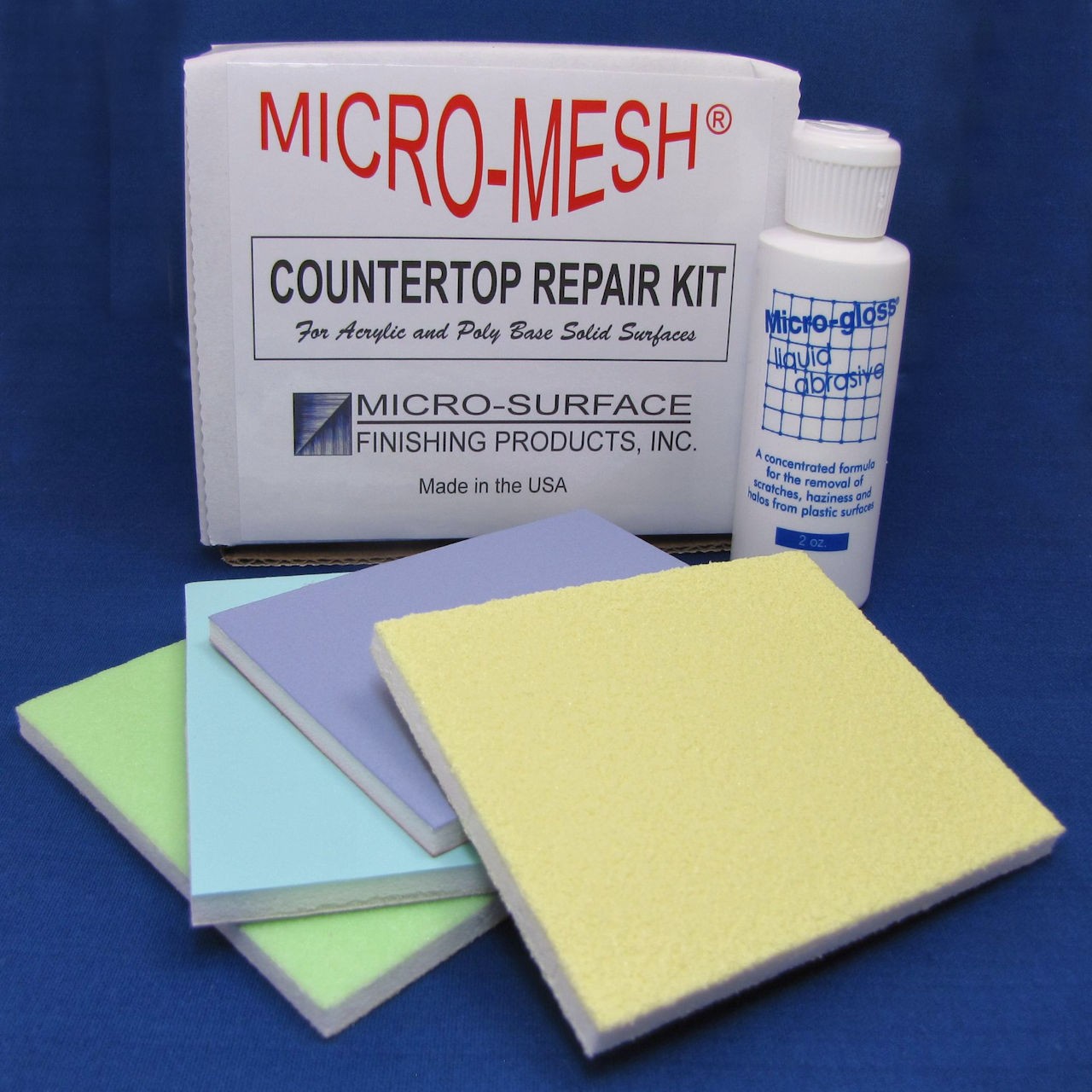 Micro Mesh Solid Surface Countertop Repair Kit Featured